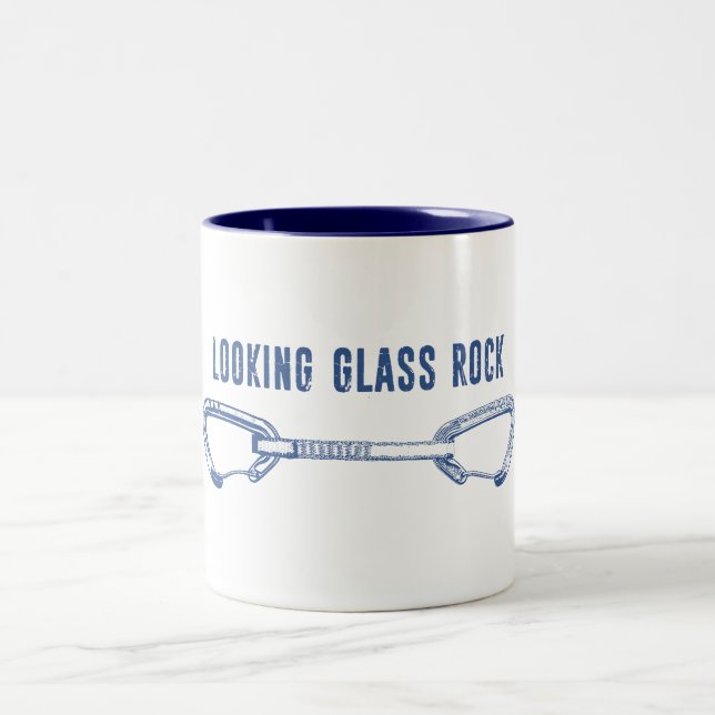Looking Glass Rock Climbing Quickdraw Two-Tone Coffee Mug (Center)