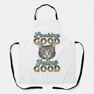 Looking Good Feline Good Vintage Cat Design_1 Apron