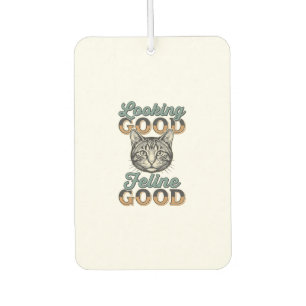 Looking Good Feline Good Vintage Cat Design_1 Car Air Freshener