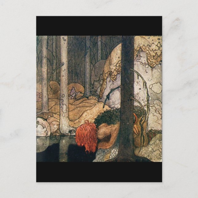 Looking into a Pool Postcard (Front)