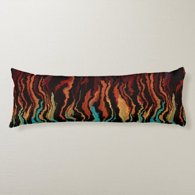 Looking into the Fire abstract Body Cushion (Front)
