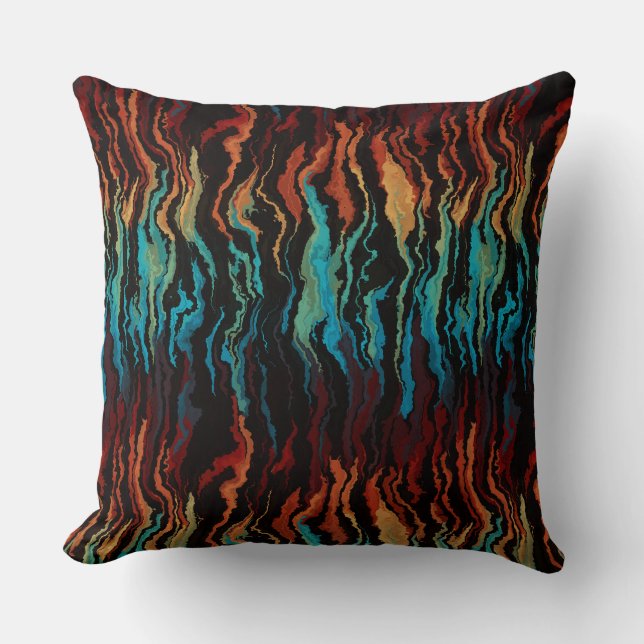 Looking into the Fire abstract Cushion (Front)