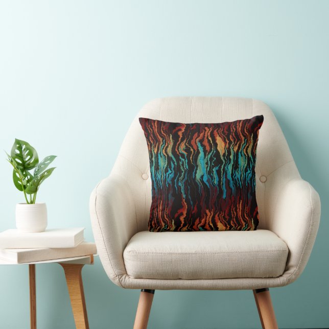 Looking into the Fire abstract Cushion (Chair)