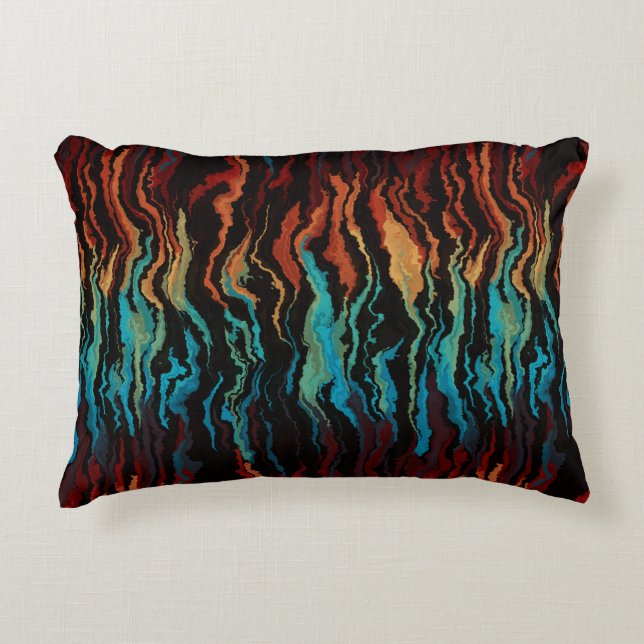 Looking into the Fire abstract Decorative Cushion (Front)
