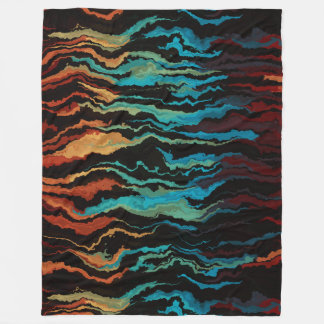 Looking into the Fire abstract Fleece Blanket