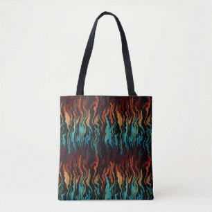 Looking into the Fire abstract Tote Bag