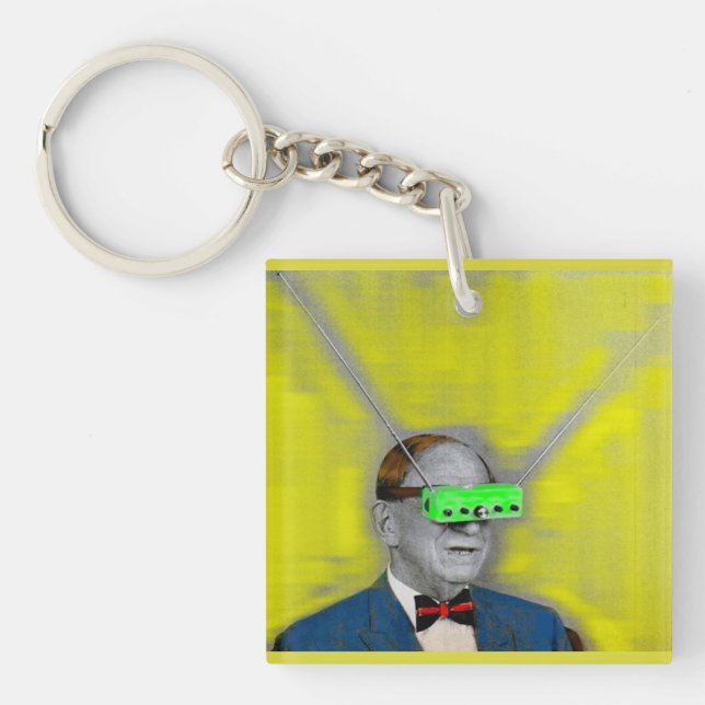 Looking into the future key ring (Front)