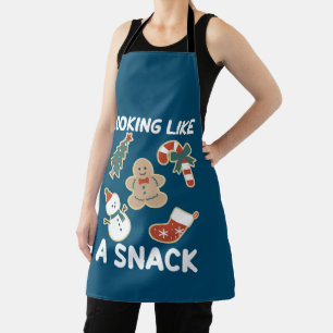 Looking Like A Snack Merry Christmas Santa Snack  Apron