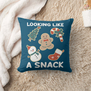 Looking Like A Snack Merry Christmas Santa Snack  Cushion