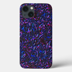 Looking like blue and pink textured of wall iPhone 13 case