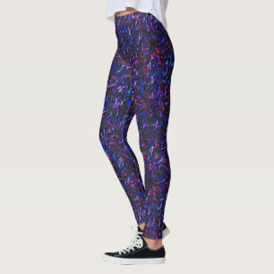 Looking like blue and pink textured of wall leggings