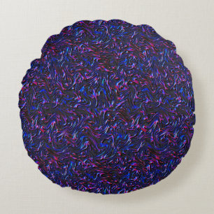 Looking like blue and pink textured of wall round cushion