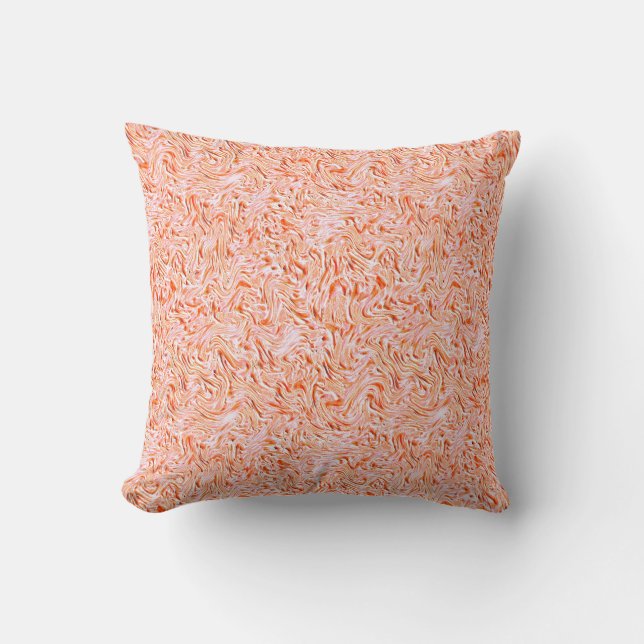 Looking like textured of wall, salmon colour cushion (Front)