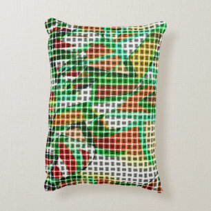 Looking like woven basket over a photo of grass decorative cushion