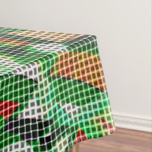 Looking like woven basket over a photo of grass tablecloth
