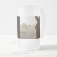 Looking Onward Frosted Glass Beer Mug