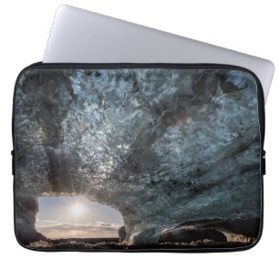 Looking out an ice cave, Iceland Laptop Sleeve
