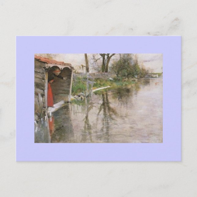 Looking Out at the Canal Postcard (Front)