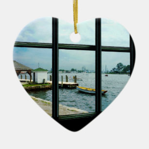Looking Out At The Sea Mystic CT Ceramic Tree Decoration