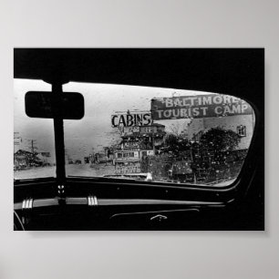 Looking out the window poster