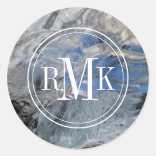 Looking Out Through Thick Ice Classic Round Sticker