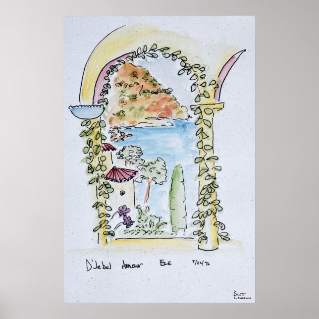 Looking out to the Mediterranean | Eze, France Poster (Front)