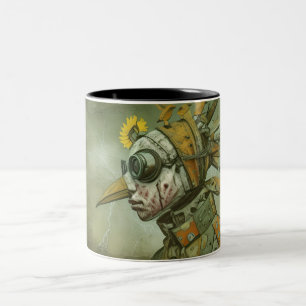 Looking over the wasteland Two-Tone coffee mug