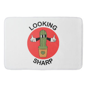Looking Sharp Cactus Pun Bath Mat