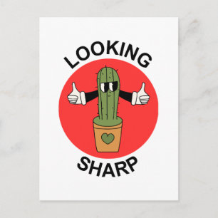 Looking Sharp Cactus Pun Postcard