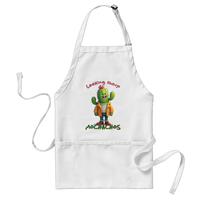 Looking sharp mochachos, cactus lover standard apron (Front)