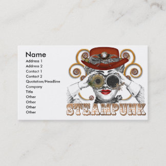 looking steampunked steampunk collage art business card
