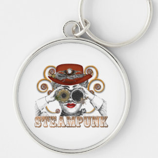 looking steampunked steampunk collage art key ring