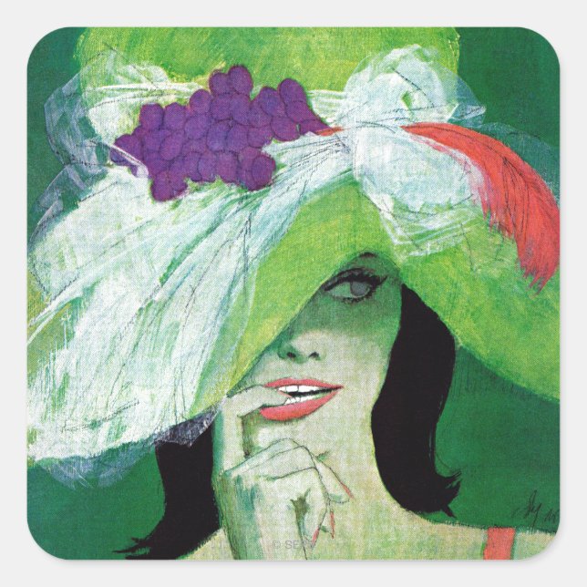 Looking the Other Way Square Sticker (Front)