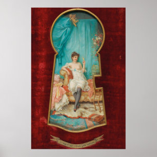 Looking through the Keyhole by Hans Zatzka Poster