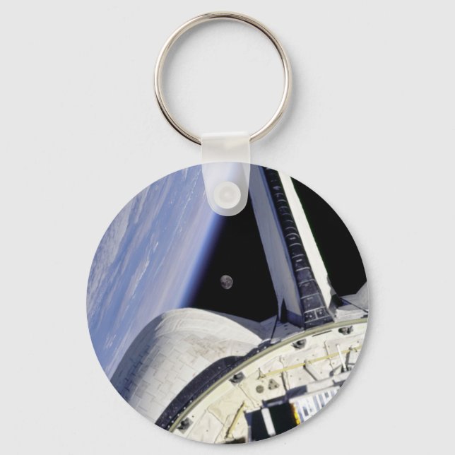 Looking Thru Rear View Mirror From Space Shuttle Key Ring (Front)