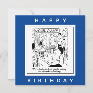 Looking to Buy Affordable Housing Cartoon Card