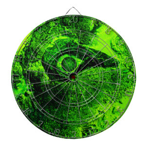 looking to green dartboard