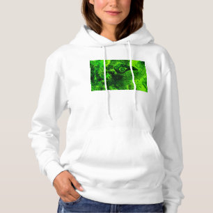 looking to green hoodie