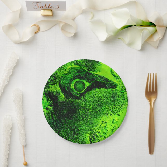 looking to green paper plate (Wedding)