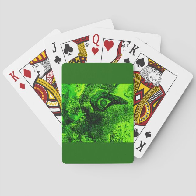 looking to green playing cards (Back)