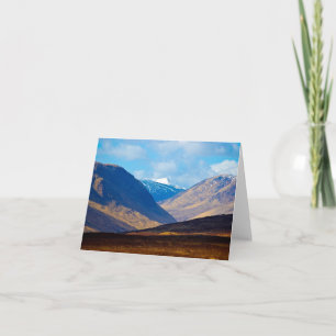 Looking towards Glen Etive, Scotland Greeting card