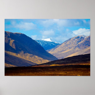 Looking towards Glen Etive, Scotland Poster