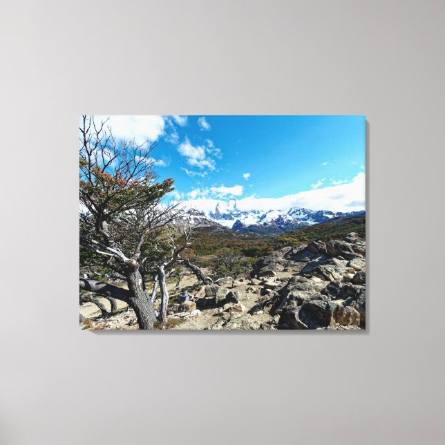 Looking towards Mt Fizroy Canvas Print (Front)