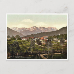 Looking towards the Zugspitze, Oberau, Upper Bavar Postcard