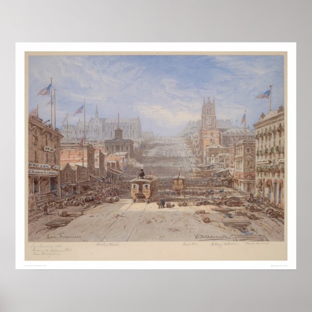 Looking up California Street from Montgomery(1325) Poster (Front)