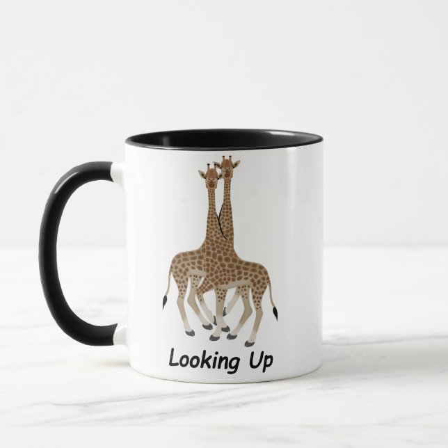 Looking Up Giraffes Mug (Left)