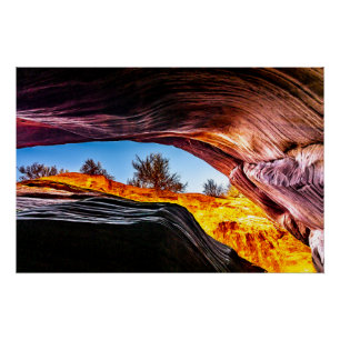 Looking Up in Peekaboo Canyon Poster