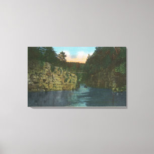 Looking up Long Rapids from the Flume Canvas Print