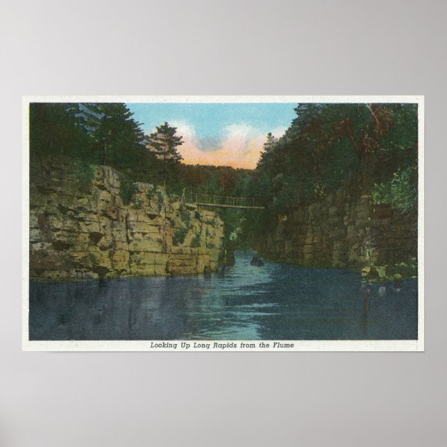 Looking up Long Rapids from the Flume Poster (Front)