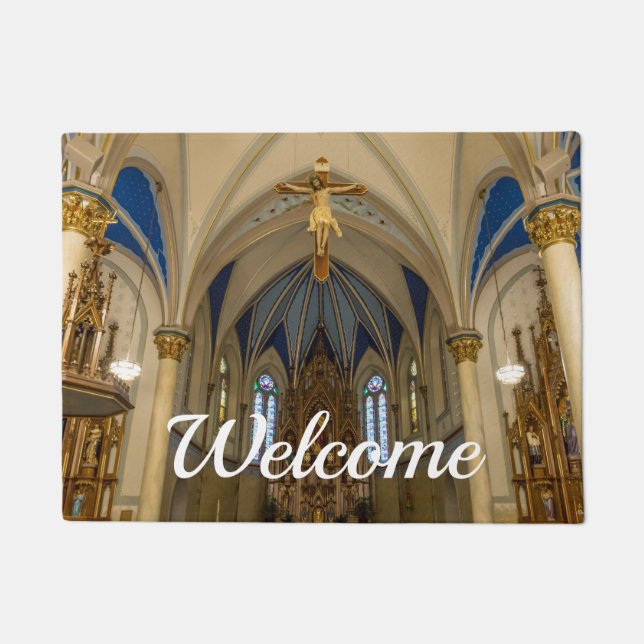 Looking Up St Peter Altar Welcome Doormat (Front)